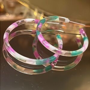 Colorful Acrylic Hoop Earrings
